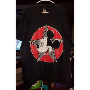Vintage 90s Mickey Unlimited Jerry Leigh Mens T-Shirt Size XL Black Short Sleeve